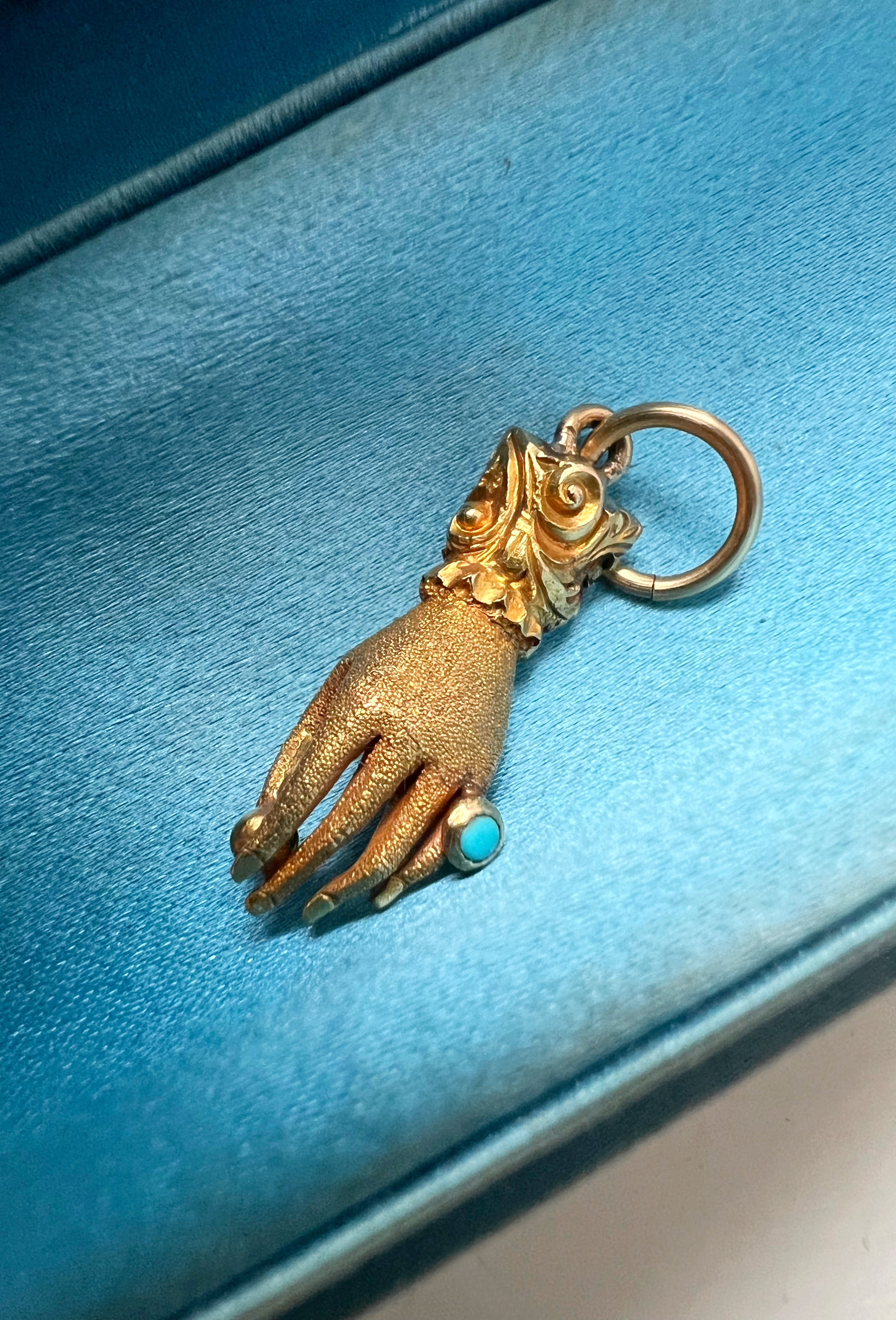 Gold Victorian Hand Charm