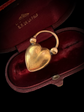 VICTORIAN 15CT GOLD PUFFY HEART PADLOCK