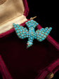 19TH CENTURY PAVÉ TURQUOISE SAINT ESPRIT DOVE PENDANT