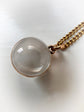 VICTORIAN ROCK CRYSTAL & 15CT GOLD SPHERE LOCKET PENDANT