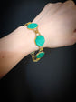 19TH CENTURY MALACHITE & 18CT GOLD BRACELET