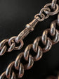 VICTORIAN CHUNKY SILVER CURB ALBERT CHAIN