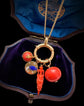 VICTORIAN MINI CORAL & COILED GOLD SNAKE PENDANT