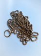 VICTORIAN 15CT GOLD PIERCED BOX LINK CHAIN