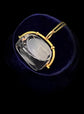 LARGE 18CT GOLD & ROCK CRYSTAL SPINNER PENDANT