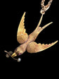 VICTORIAN 15CT GOLD SWALLOW BIRD PENDANT