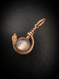 VICTORIAN COILED SNAKE & MOONSTONE PENDANT