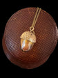 VICTORIAN SUPER SIZED 9CT GOLD ACORN POMANDER PENDANT