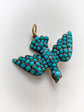 19TH CENTURY PAVÉ TURQUOISE SAINT ESPRIT DOVE PENDANT