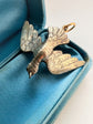 19TH CENTURY PAVÉ TURQUOISE SAINT ESPRIT DOVE PENDANT