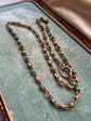 VICTORIAN TURQUOISE & 15CT GOLD CHAIN