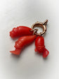 EARLY 19TH CENTURY PUNCHINELLO CORAL PENDANTS WITH LARGE BOLT RING BAIL