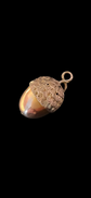 VICTORIAN SUPER SIZED 9CT GOLD ACORN POMANDER PENDANT