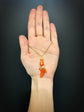 19TH CENTURY CORAL HAND PENDANT