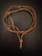 VICTORIAN HAIR NECKLACE WITH HIGH CARAT GOLD / ENAMAL FITTINGS & DOG CLIP