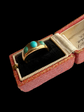 VICTORIAN 18CT GOLD & TURQUOISE GYPSY RING