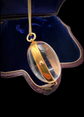 LARGE VICTORIAN OVAL 18CT GOLD & ROCK CRYSTAL LOCKET