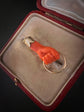 19TH CENTURY CORAL & 18CT GOLD HAND PENDANT