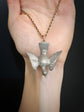 VICTORIAN SILVER DOVE PENDANT