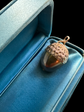 VICTORIAN SUPER SIZED 9CT GOLD ACORN POMANDER PENDANT