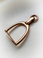 ANTIQUE 9CT GOLD STIRRUP PENDANT