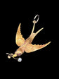 VICTORIAN 15CT GOLD SWALLOW BIRD PENDANT