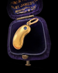 VICTORIAN 15CT GOLD & SAPPHIRE LUCKY BEAN PENDANT