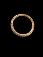 GEORGIAN LARGE CHUNKY 15CT GOLD CHASED SPLIT RING