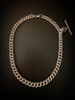 VICTORIAN CHUNKY SILVER CURB ALBERT CHAIN