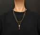 VICTORIAN HAIR NECKLACE WITH HIGH CARAT GOLD / ENAMAL FITTINGS & DOG CLIP