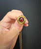 VICTORIAN 15CT GOLD & GARNET SPHERE PENDANT