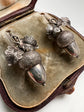 VICTORIAN SILVER ACORN EARRINGS look