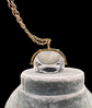 LARGE 18CT GOLD & ROCK CRYSTAL SPINNER PENDANT