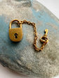 VICTORIAN 18CT GOLD WORKING PADLOCK & KEY PENDANT