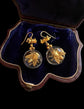 VICTORIAN GOLD FLY & ROCK CRYSTAL EARRINGS