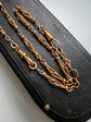 19TH CENTURY 18CT GOLD TWIST LINK ALBERT CHAIN