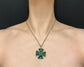 GEORGIAN GREEN PASTE MALTESE CROSS PENDANT