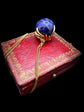 LAPIS LAZULI GLOBE PENDANT WITH 18CT TWISTED BAIL