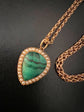 GEORGIAN MALACHITE & PEARL HEART PENDANT