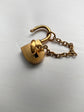 VICTORIAN 18CT GOLD WORKING PADLOCK & KEY PENDANT