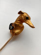 VICTORIAN WHIPPET STICKPIN WITH DIAMOND HEART COLLAR