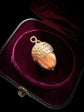 VICTORIAN SUPER SIZED 9CT GOLD ACORN POMANDER PENDANT