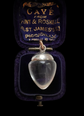 VICTORIAN ROCK CRYSTAL & SILVER ACORN PENDANT