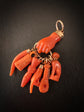 EARLY 19TH CENTURY CORAL HAND FIGA PENDANT