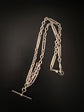 VICTORIAN SILVER PAPERCLIP/ TROMBONE ALBERT CHAIN