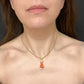 19TH CENTURY CORAL & 18CT GOLD HAND PENDANT