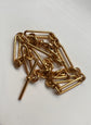 VICTORIAN CHUNKY 18CT GOLD PAPERCLIP ALBERT CHAIN