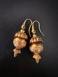 ETRUSCAN REVIVAL SNAKE & SPHERE DROP EARRINGS