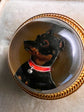 VICTORIAN ESSEX CRYSTAL / REVERSE INTAGLIO PINSCHER DOG BROOCH