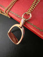 ANTIQUE 9CT GOLD STIRRUP PENDANT